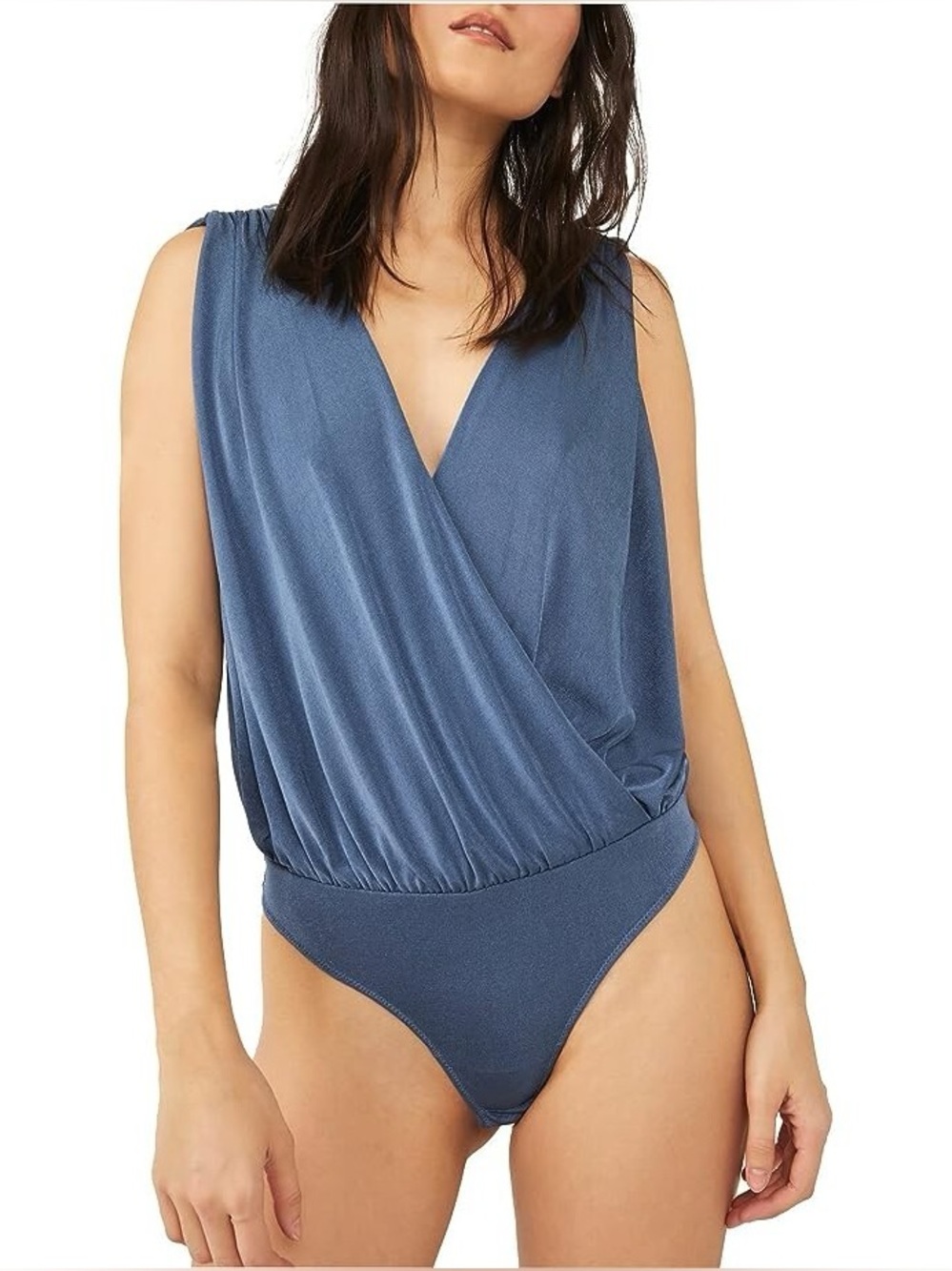 Free People Night Owl Bodysuit Blue XS